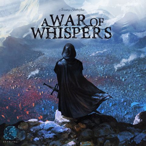 A War of Whispers board game box front